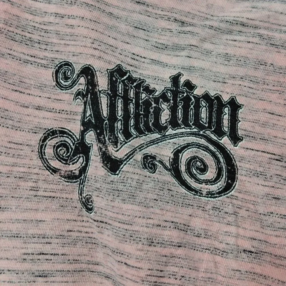 Affliction Graphic Print Tank Top Pink Knit Sleeveless Women Size XS - Picture 3 of 6